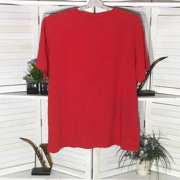 Fanatics Kansas Chiefs red white black logo cotton T-shir short sleeves Sz 4XL - Picture 2 of 5